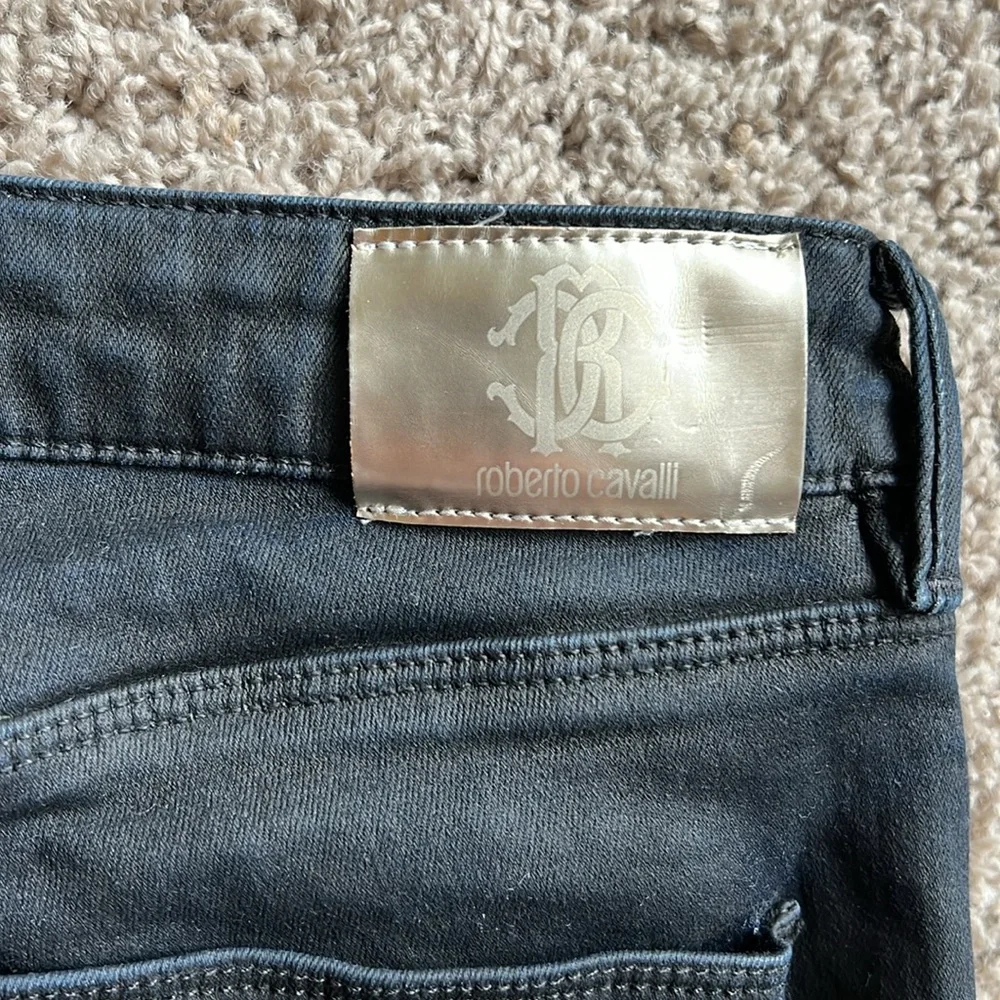 Roberto Cavalli Black Coated Skinny Jeans - Picture 3 of 4